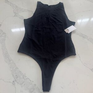Nordstrom BP Black Ribbed Bodysuit